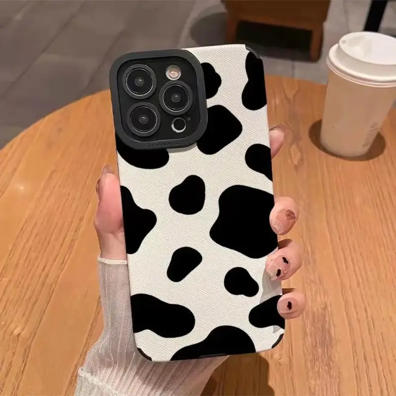 Cow Pattern Phone Case, 1 Count Soft Anti-fall Mobile Phone Case, Durable Phone Cover, Mobile Phone Protective Case For iPhon...