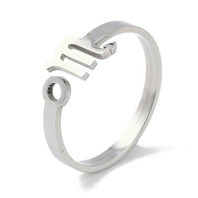 Non-Tarnish Constellations 304 Stainless Steel Open Cuff Ring for Women