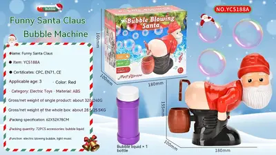 Electric Santa Claus Bubbles Machine | Color: Santa Claus Bubble Machine | quantity: 1PC