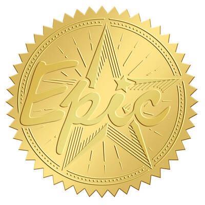 Self Adhesive Gold Foil Embossed Stickers