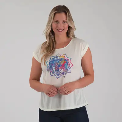 Mandala Elephant Dolman Tee - L/XL