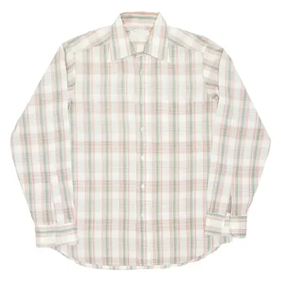 Mens Shirt Red Check Long Sleeve S