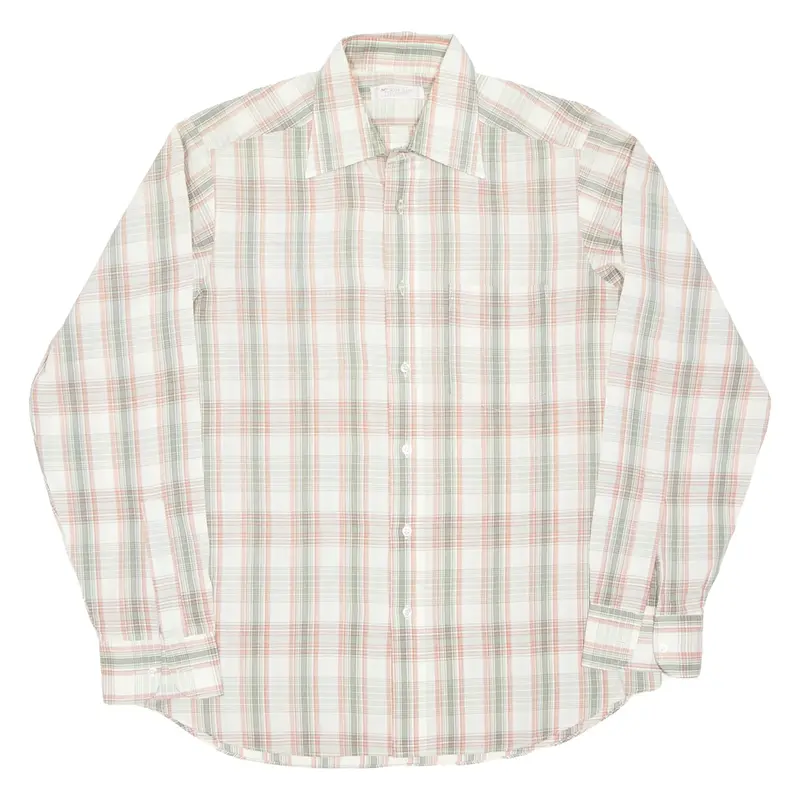 Mens Shirt Red Check Long Sleeve S