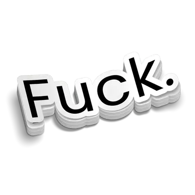 F*ck - Hard Hat Decal