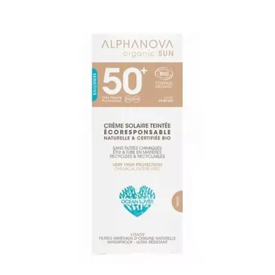 Alphanova Organic Light Tint Cream Very High Protection Spf50+ Bio Sensitive and Reactive Skin 50g