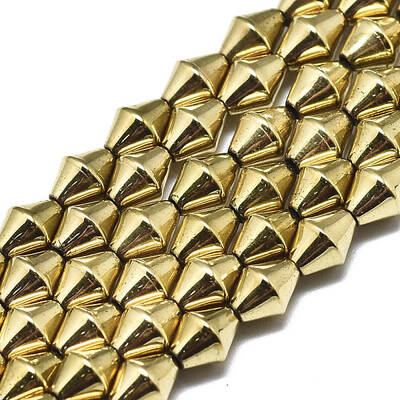Electroplate Non-magnetic Synthetic Hematite Beads Strands