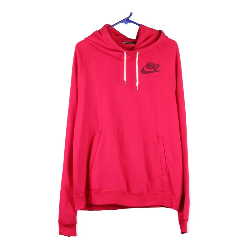 Nike Spellout Hoodie - XL Pink Cotton