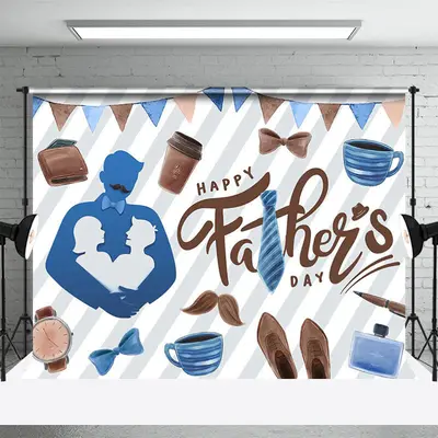 Grey Stripe Coffee Mug Shoe Fathers Day Backdrop - Aperturee