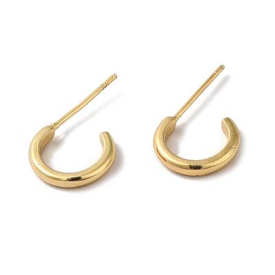 Rack Plating Brass Round Stud Earrings for Women