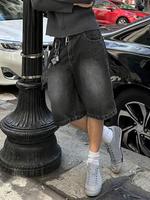 Men's Retro Washed Denim Shorts, Casual Comfy Regular Fit Shorts for Summer, Fashion Men's Bottoms for Daily Wear, Cotton
