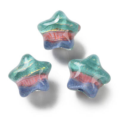 Gradient Color Transparent Hand-drawed Acrylic Beads