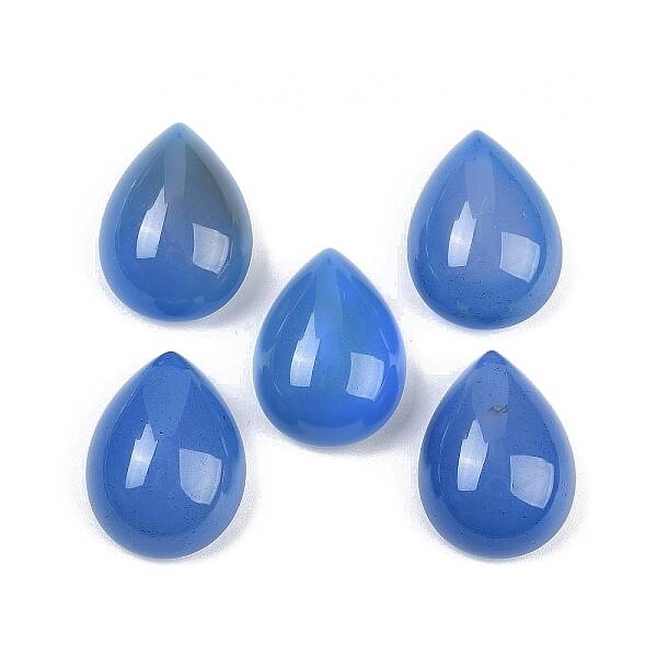 Natural Blue Agate(Dyed & Heated) Cabochons