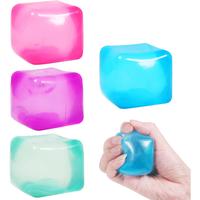 Square Gel Ice Cube, Portable Slow Rebound Stress Relief Toy, Hand Squeeze Fidget Toy for Office, Home, School, Stress Relief...