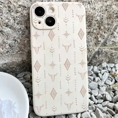 Cute Cow Head Pattern Silicone Phone Case, Anti-drop Cellphone Protective Cases, All-inclusive Shockproof Mobile Phone Cover...