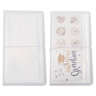 Rectangle Plastic Sticker Storage Albums