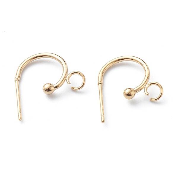 304 Stainless Steel Half Hoop Earrings