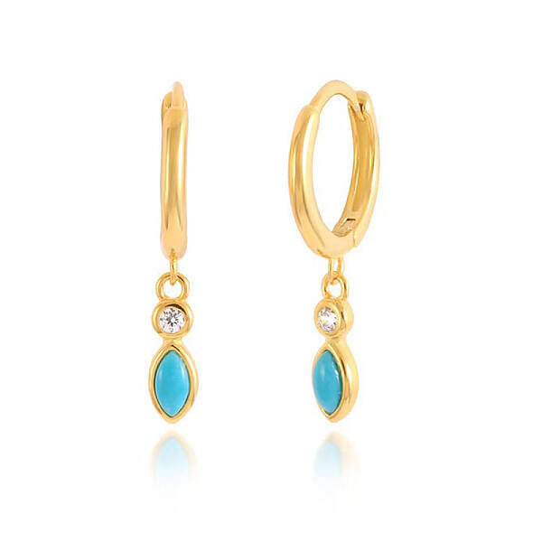 S925 Sterling Silver Teardrop Hoop Earrings
