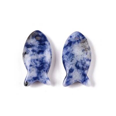 Natural Blue Spot Jasper Pendants