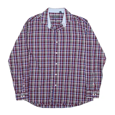 NAUTICA Flannel Shirt Red Check Long Sleeve Mens L