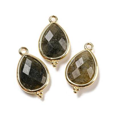 Natural Labradorite Faceted Pendants