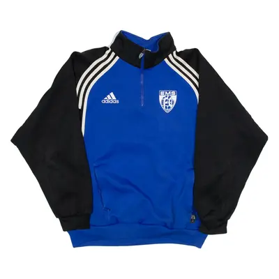 ADIDAS EMS Mens Sweatshirt Blue 1/4 Zip L