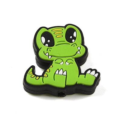Dinosaur Food Grade Eco-Friendly Silicone Focal Beads
