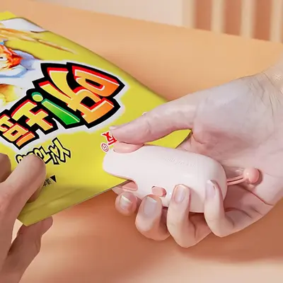 Mini Bag Sealer,Upgrade 2 in 1 USB Rechargeable Food Bag Sealer,Sealing Machine Heat Seal Tool,Portable Handheld Heat Vacuum ...