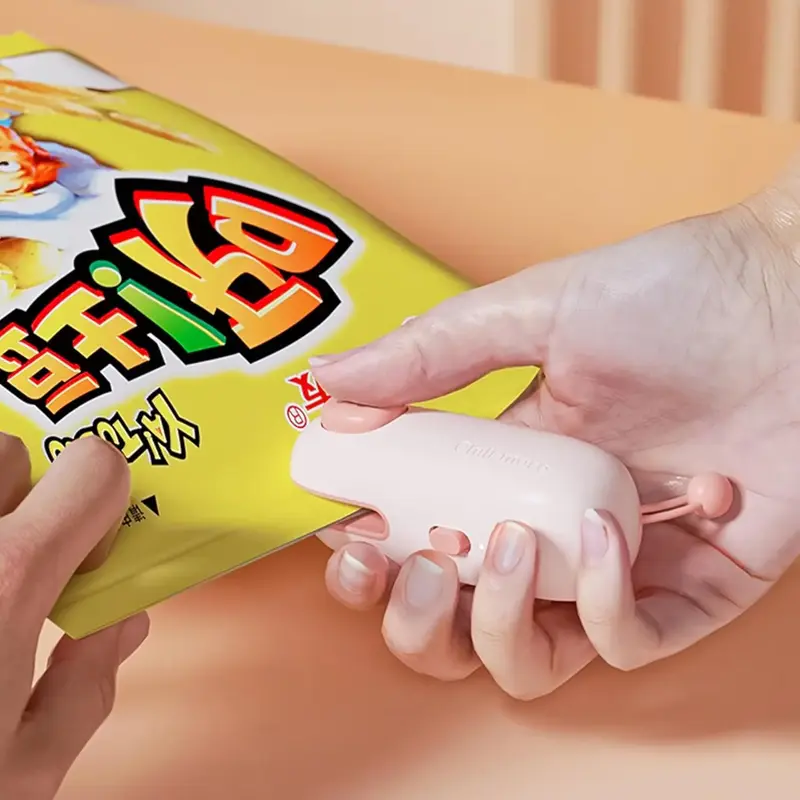 Mini Bag Sealer,Upgrade 2 in 1 USB Rechargeable Food Bag Sealer,Sealing Machine Heat Seal Tool,Portable Handheld Heat Vacuum ...