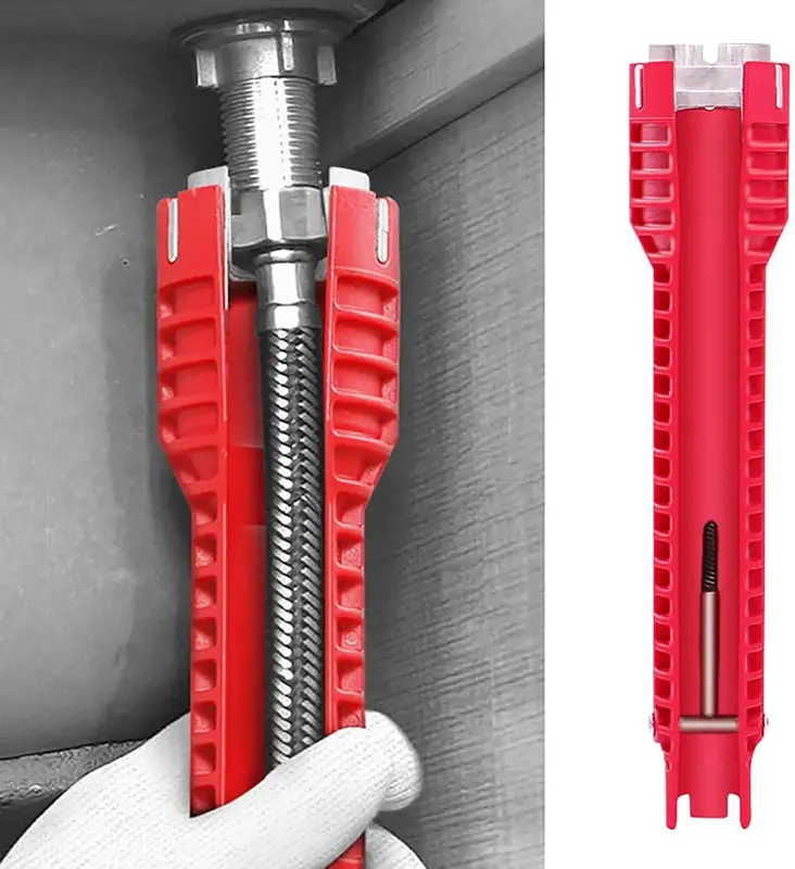 8 in 1 Multifunctional Sink Bathroom Wrench - Heavy Duty Plumbing Installation Tool for Sink Repair, Faucet, Washing Basin, C...