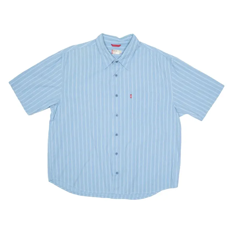 LEVI'S Red Tab Mens Shirt Blue Striped XL