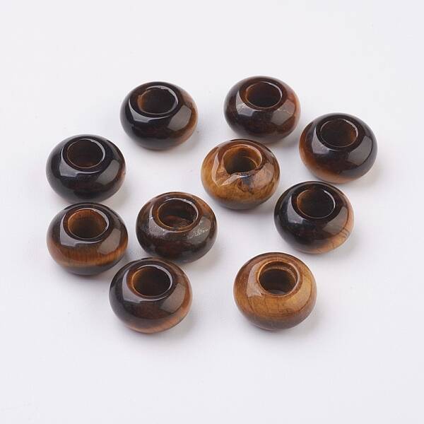 Natural Tiger Eye European Beads