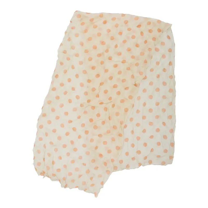 Unbranded Polka Dot Scarf - No Size Cream Polyester