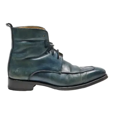 CIE Lace-Up Boots Blue Leather Mens UK 6.5