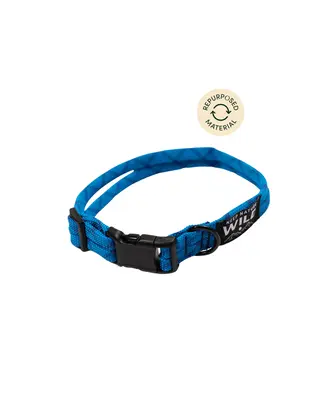 Recycled Climbing Rope Dog Collar | Size: Medium | Color: Cobalt