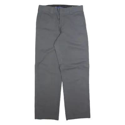 DICKIES Chino Mens Trousers Grey Regular Straight W32 L32