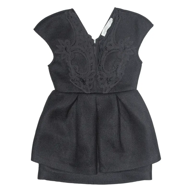 ALICE MCCALL Peplum Pencil Dress Black Sleeveless Short Womens UK 10