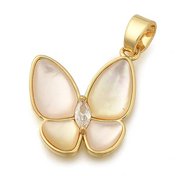 Brass Micro Pave Cubic Zirconia Pendants