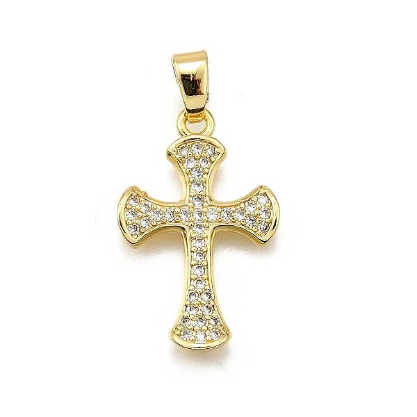Brass Micro Pave Cubic Zirconia Pendants
