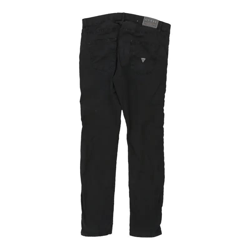Guess Slim Trousers - 35W 32L Black Cotton