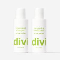 Divi Travel-Sized Volume Duo - Volumizing Shampoo & Conditioner Set for Light, Bouncy Hair, TSA-Approved 2 x 50ml - 1 Pack Cl...