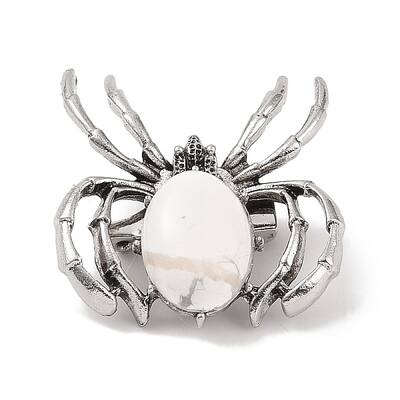 Natural Howlite Brooches