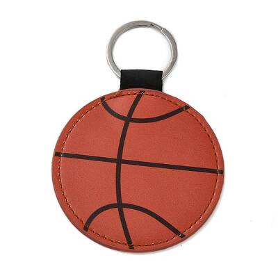 Sport Theme PU Leather Keychain