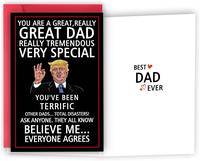 Funny Fathers Day Card for Dad Husband,Happy Fathers Day  from Daughter Son ,Humorous Men Cards for Father's day