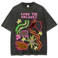 Love The Unloved Unisex Vintage unisex Tee Vintage Distressed Coloful Tee - Oversized Wash Shirt - Natural Theme Unisex Stree...