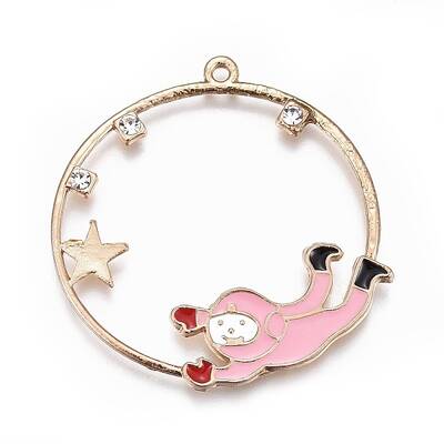 Zinc Alloy Enamel Pendants