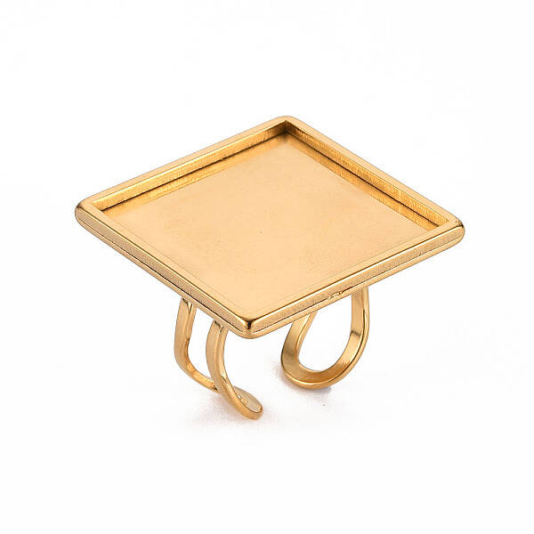 201 Stainless Steel Cuff Pad Ring Settings