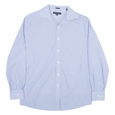 TOMMY HILFIGER Shirt Blue Pinstripe Long Sleeve Mens M