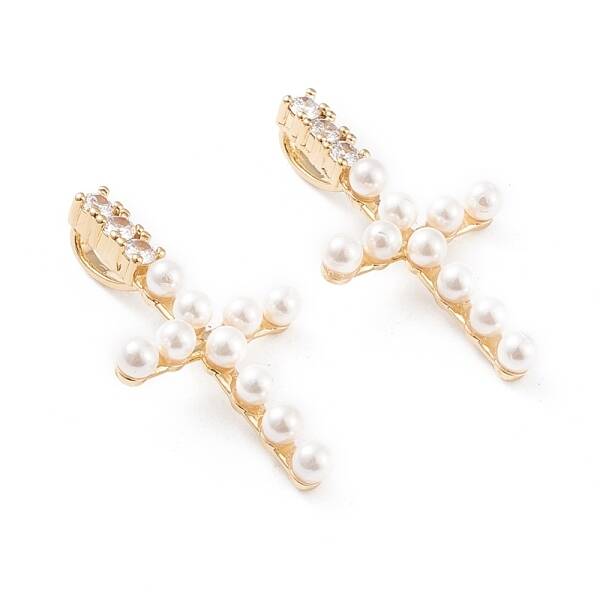 Brass Micro Pave Cubic Zirconia Pendants