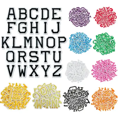 A-Z Letter Pattern Embroidery Patch, 26/36pcs Ironing Patches, DIY Embroidery Accessories for Clothes, Jacket, Hat, Book, Bac...