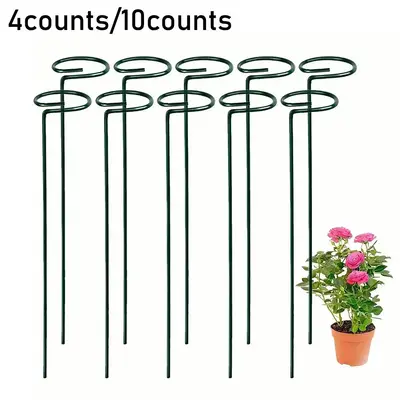 Garden Plant Stakes, Metal Single Stem Plant Support Rack, Flower Support Rack for Tomatoes, Orchid, Peony, Rose, Plant Suppo...